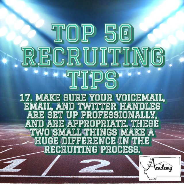 406_Academy's tweet photo. #AcademyRecruitingTips #TurnYourDreamIntoReality #StudentAthlete #406Academy #recruiting https://t.co/HGT8JX6Bz6