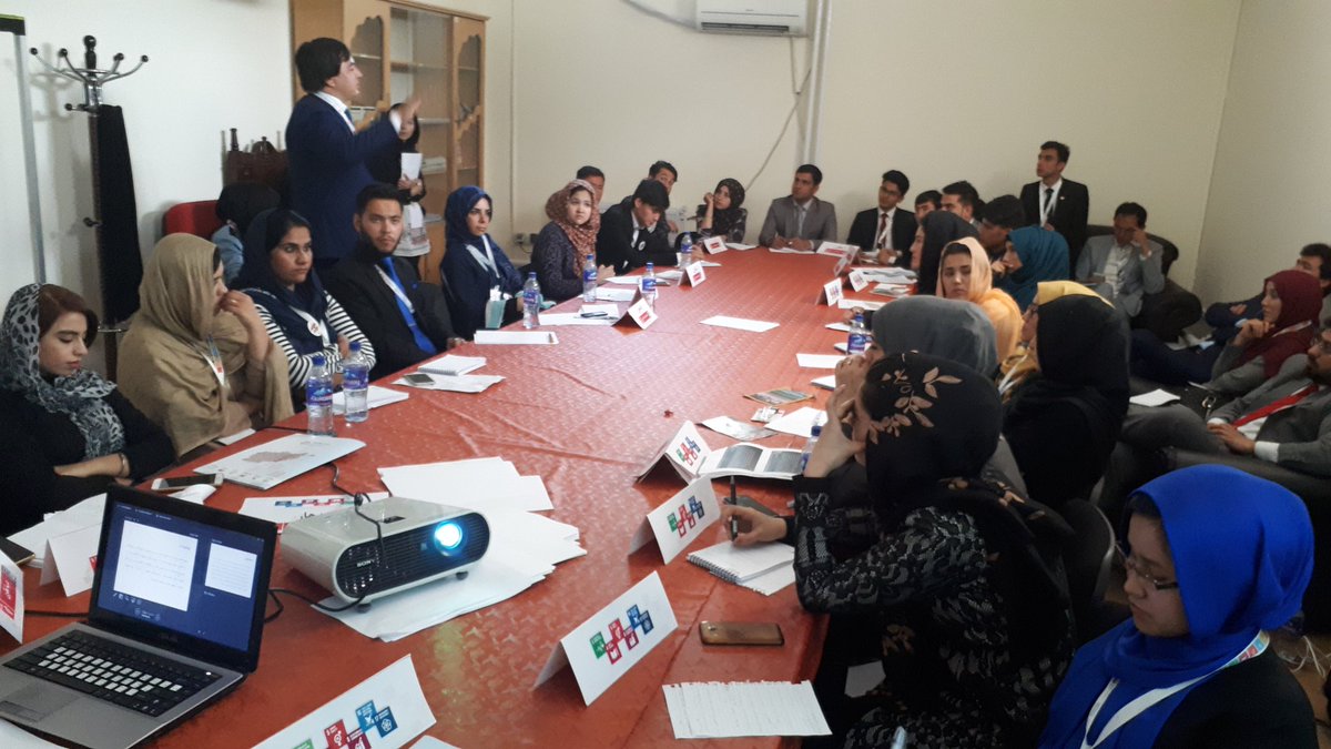 yts_af's tweet photo. 34 province of #Afghanistan is represented at #NYS2017 held @GMICafghanistan 2 discuss on how localize #SDGs. This group is discussing #SDG5 https://t.co/KUPyT8emXJ