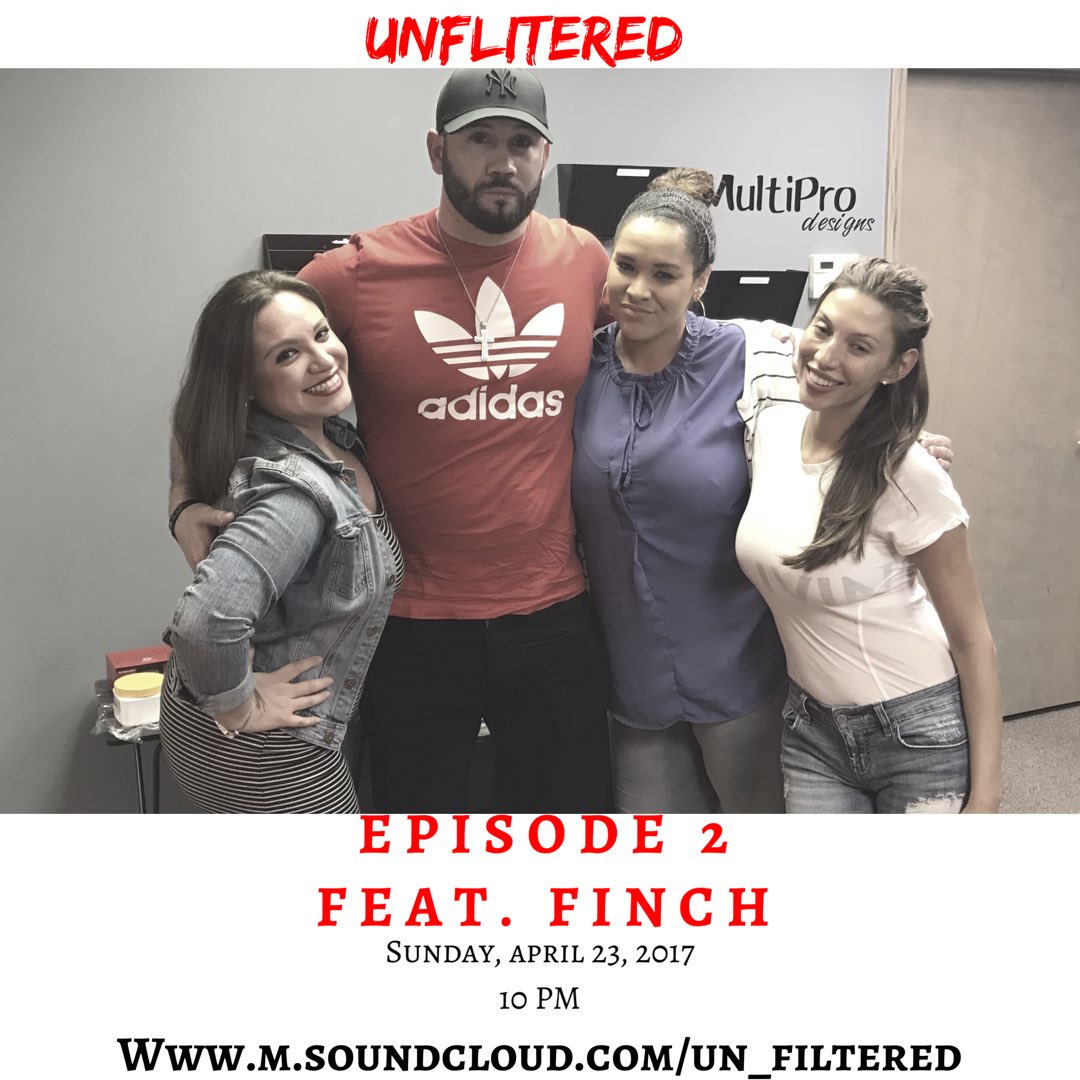 3unfiltered's tweet photo. Tune in Sunday 04/23 at 10 PM! We got @TheReal_Finch1 in the building! https://t.co/25U9YLXUoz