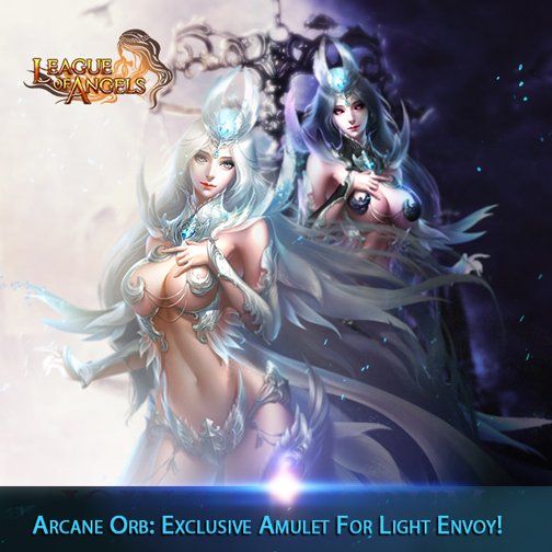 Light Envoy has got an exclusive amulet!! Are you thinking of taking her to the battle field? #leagueofangels