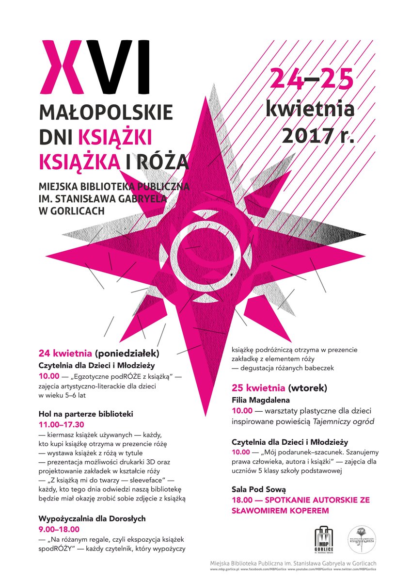 MBPGorlice's tweet photo. Obchody Dni Książki Książka i Róża w @MBPGorlice! Już od poniedziałku! Zapraszamy!
https://t.co/wgXOFpUmb9
#KiR #tldrxp https://t.co/LvK3tz8Xmq