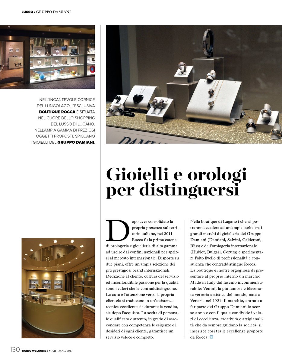 GRUPPO DAMIANI: GIOIELLI E OROLOGI PER DISTINGUERSI.

#fashion #moda #luxury #gioielli #Damiani #Lugano #Lake #Svizzera #gift #shopping