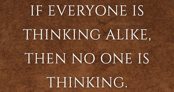 t0nyh0ran's tweet photo. The danger of group-think. Reinforcing the need for diverse teams #diversity #HR https://t.co/r66QBdx0of