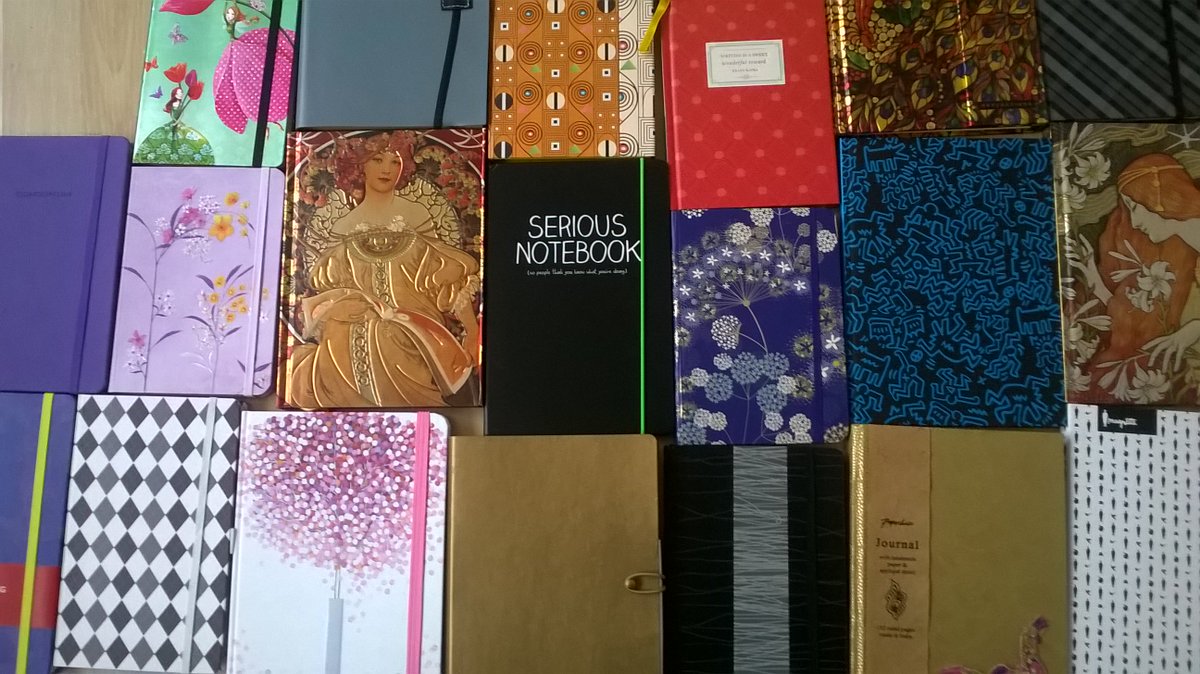 IrisUylenbroeck's tweet photo. @darcileeann @Leuchtturm1917 Yep, I know exactly what you are talking about #notebooks #expandingmycollection #paperblanks #moleskine #paperchase #sigel #paperoh https://t.co/ZHmHJEhmPN