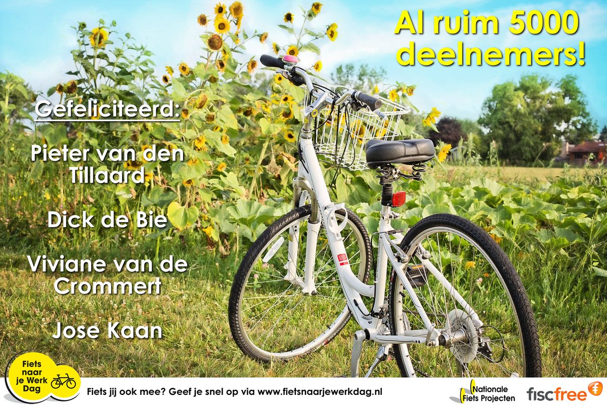 FNJWD's tweet photo. WOW! Al meer dan 5000 deelnemers voor de #NFNJWD! Dat beteken prijzen weggeven. Gefeliciteerd winnaars! #fietscomputer #jaarboek https://t.co/a57h1z3auj