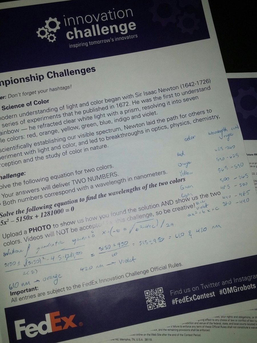 #FedExContest #OMGRobots #FTC5738