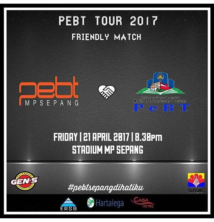 PadahalFc's tweet photo. #PeBTTour2017

Friday 21/4/2017
Team  : PeBT Sepang vs PeBT     
              Selayang
Venue : Stadium MP Sepang
Kickoff : 9pm https://t.co/17fT5B6Fpa