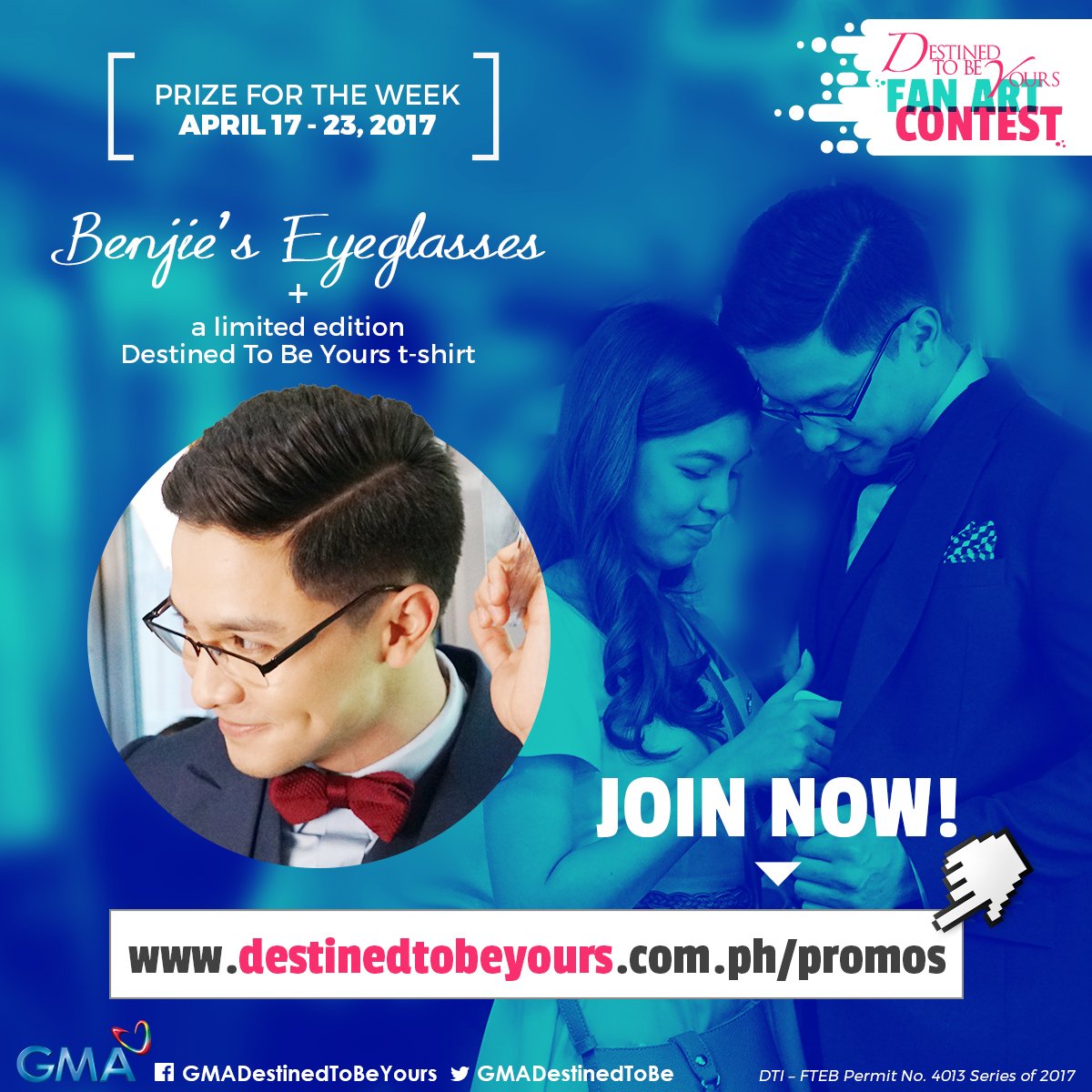 mainenimaws's tweet image. Join the Destined To Be Yours Fan Art Contest for a chance to win Benjie's Eyeglasses!

GO TO: destinedtobeyours.com.ph/promos  

#DTBYStranded