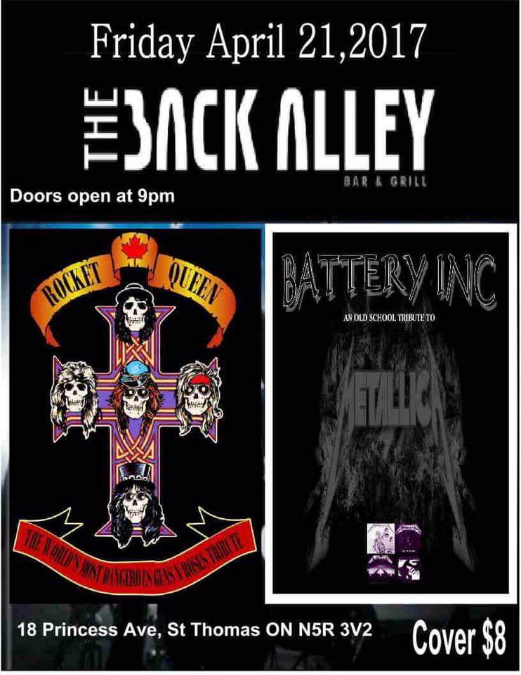 Gonna be a great one @ #BackAlley tonight! gnr/metallica #tribute
#stthomasproud @TOURRailwayCity <a href="/StThomasChamber/">St.Thomas Chamber</a> @ElginCounty