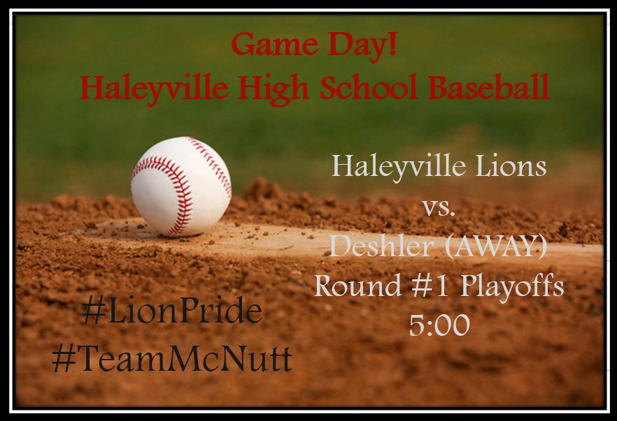 HaleyvilleLions's tweet photo. It is game day at HHS! Come to Deshler at 5:00 and support the Lions in the playoffs! #GoForGold #HHSLionPride https://t.co/7Ftkc0IzT5