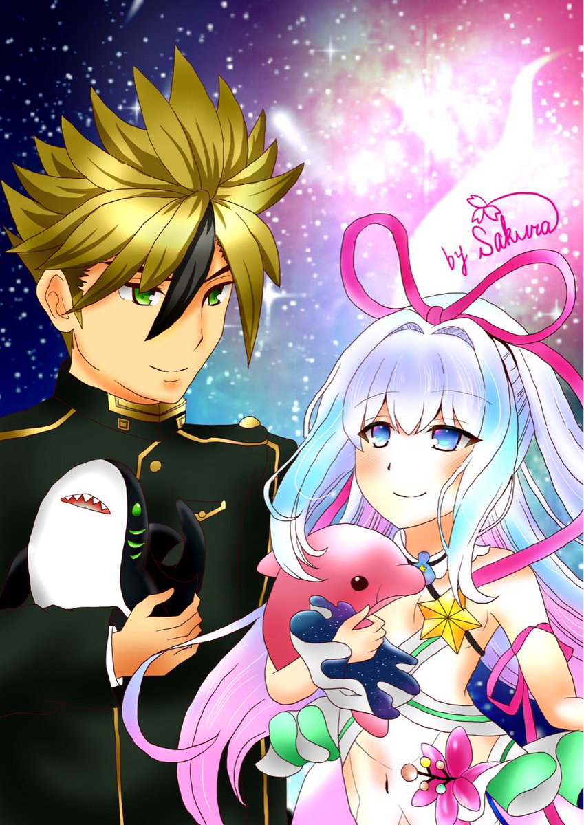 桜吹雪 っ W C No Twitter シンマナ描きました マナの思い出のぬいぐるみ交換があまりにも超絶萌えたのでつい D そして シン描くのむずい W 白猫お絵描き