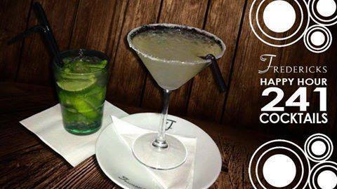 Unwind at the end of the Easter Break with 2-4-1 cocktails at Fredericks Bar between 5 and 7pm every weekday!