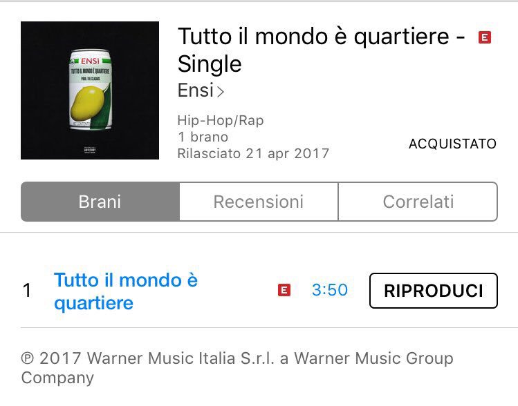 raigeofficial's tweet photo. Dovete comprare #TuttoIlMondoèQuartiere di @THEREALENSI.

Bambini smettete di piangere: è tornato il Rap italiano. https://t.co/cnmgZVLUZ6
