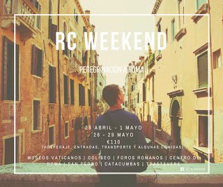 RC_Espana's tweet photo. Nace #RCWeekend, peregrinación para conocer Roma y la misión del @Regnum_Christi de la mano de los @ConsagradosRC https://t.co/zN1xbvYyAQ https://t.co/H6VICC41NJ