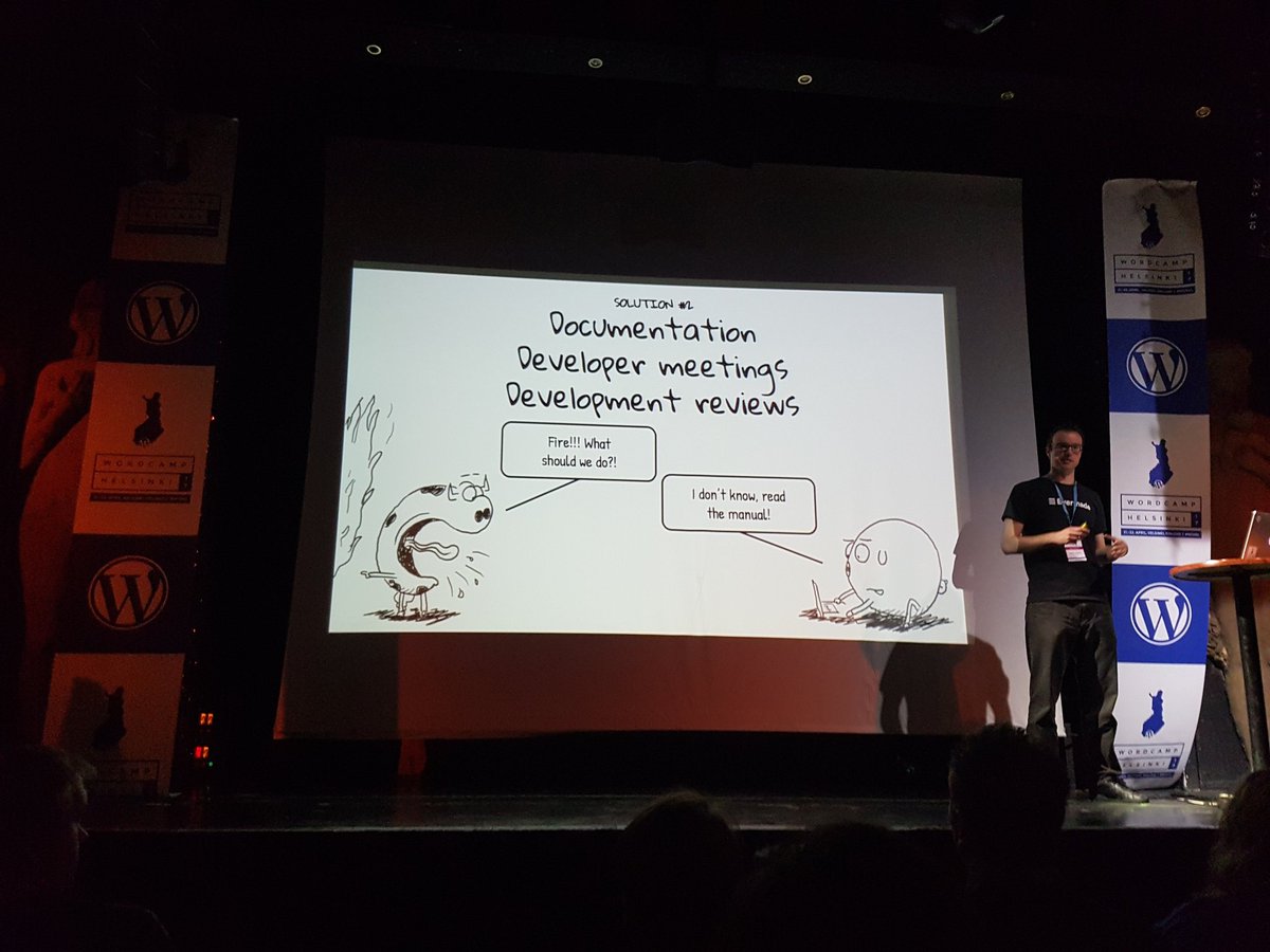 lecklin's tweet photo. These slides are great. 🐑🐄 👍
Topic: Growing pains of a #WordPress agency. 
#WCHEL #WordCamp https://t.co/N1ZkZDjiTh