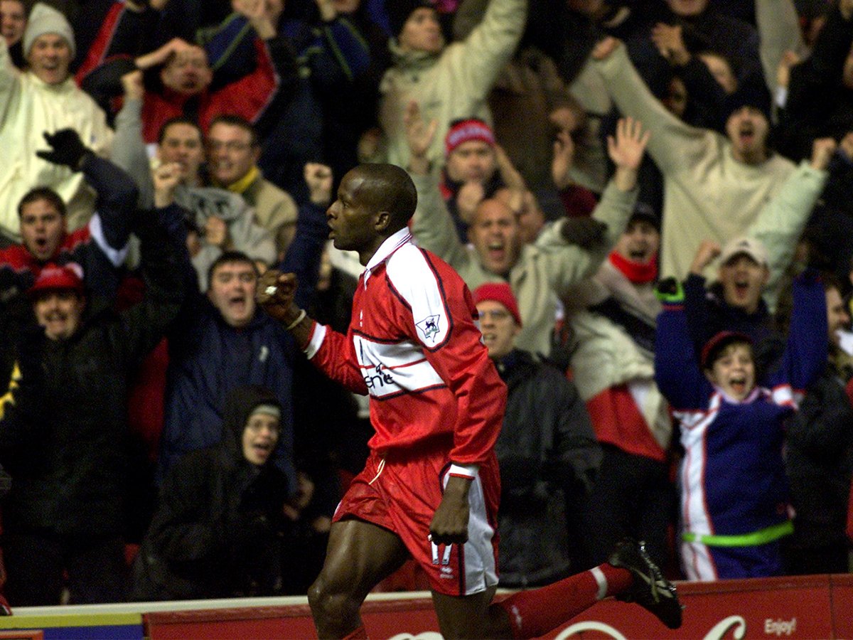 Boro's tweet photo. MFC are deeply saddened to learn of the tragic passing of our former player Ugo Ehiogu. Our thoughts go out to Ugo's friends and family. https://t.co/GDz8lqJJFF