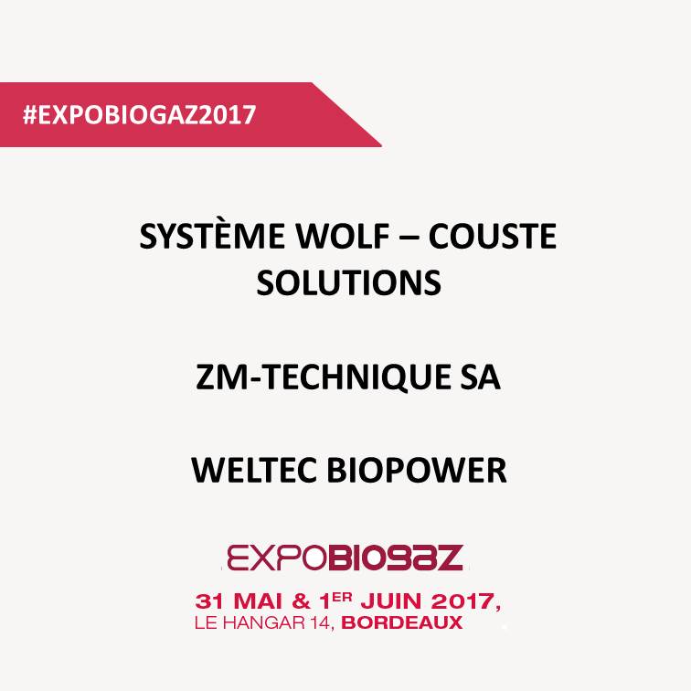 expobiogaz's tweet photo. Ils seront présents sur #Expobiogaz2017 #WolfSystem #ZMTechnique @WELTECGermany Demandez votre badge https://t.co/o50B6tcQHg https://t.co/IH4RL82IKM