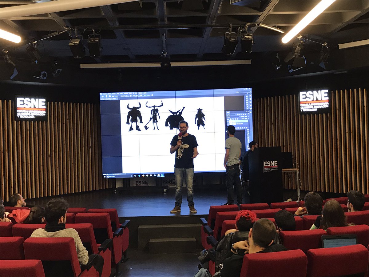 udit_es's tweet photo. Qué cracks! Masterclass en vivo de diseño de personajes con @MonstersPit Día grande de la #ESNEGamesWeek https://t.co/znUnorxvlD