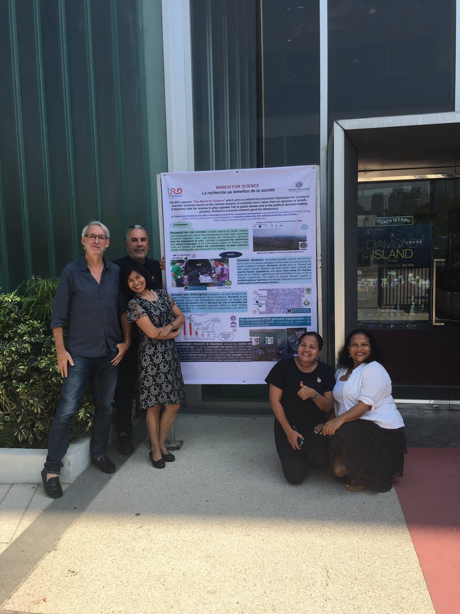 JBerger_DRN's tweet photo. IRD in Thailand supports #marchforscience and pleads for evidence-based
policies @ird_fr @G_Garachon @AFBKKq https://t.co/pJKWRvKFZu