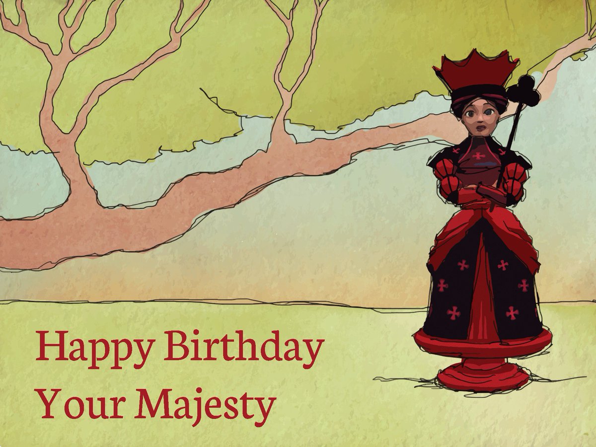LDMcLays's tweet photo. Happy Birthday Your Majesty from one Queen to another. You can visit the Red Queen on the @AliceLlandudno app trails https://t.co/bymkeqsd5G https://t.co/fgk1zfeJYq