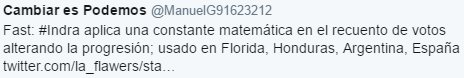 Fast: Indra aplica una constante matemática en el recuento de votos alterando la progresión; usado en Florida, Honduras, Argentina, España