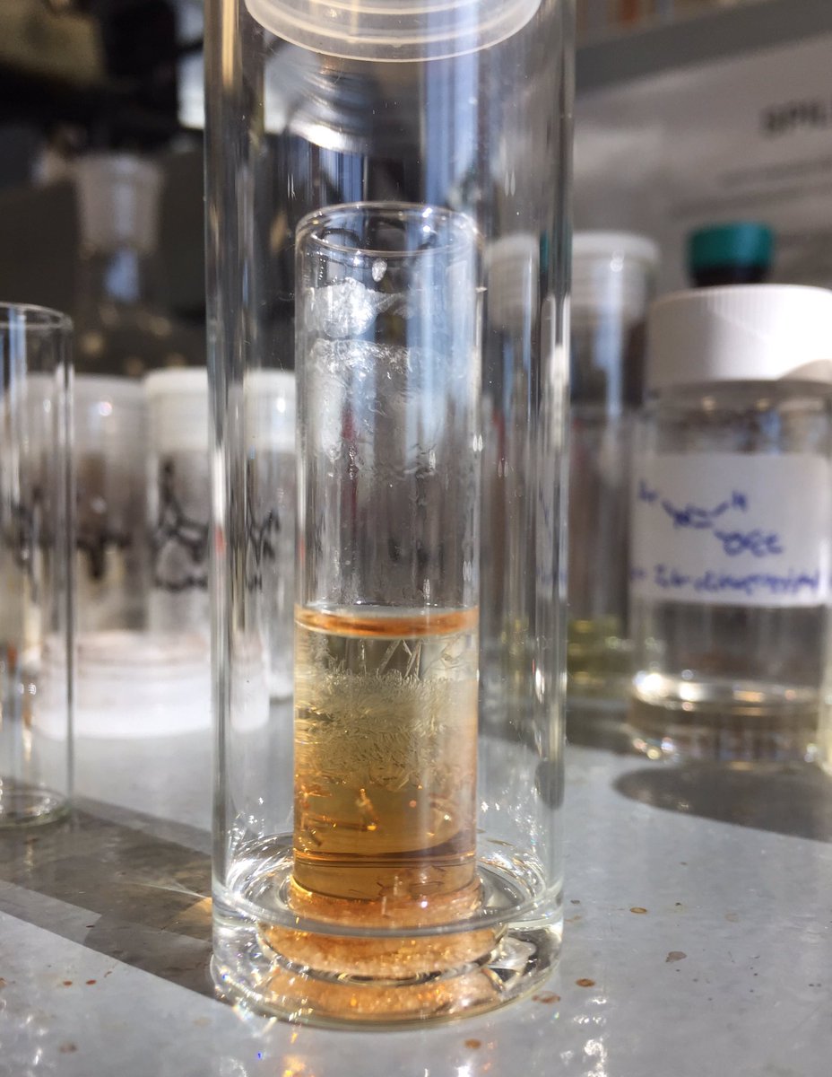 citrus_67's tweet photo. Crystallisation via vapour diffusion, purification of an acyclic carbene presursor - an amidinium salt! #RealTimeChem #ozchem #UTAS_ https://t.co/maIHtKtMYs