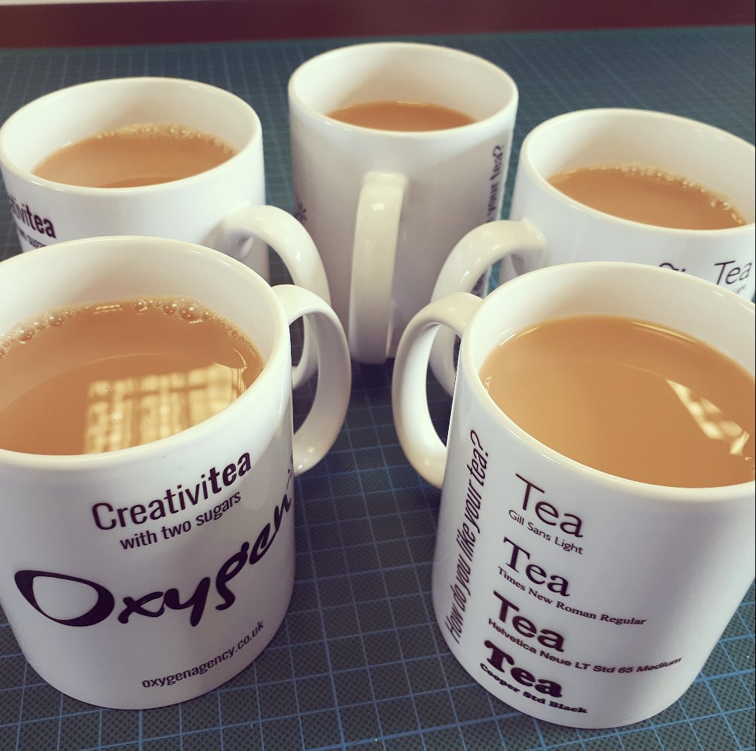 theoxygenagency's tweet photo. We take tea very seriously at Oxygen...we even have our own tea-themed mugs! 🍵#nationalteaday https://t.co/gg1k66nJ6p