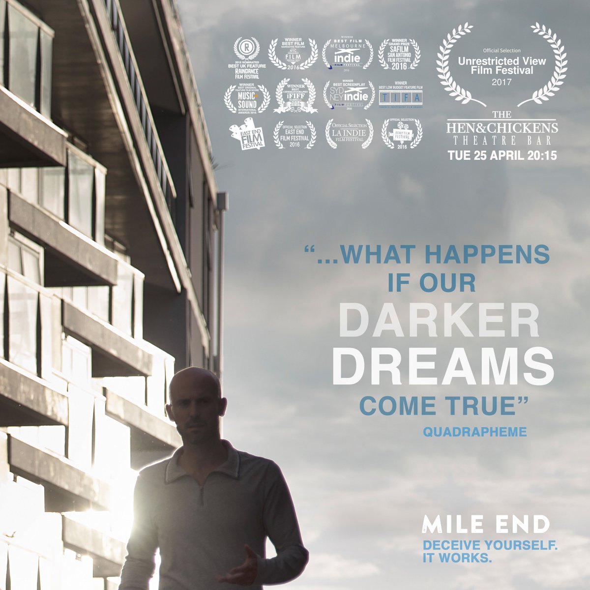 Don't miss the chance to see #MILEENDMOVIE on the big screen next Tues 25 April <a href="/UViewFF/">Unrestricted View FF</a> 8.15PM <a href="/TheHenChickens/">The Hen and Chickens Theatre</a> unrestrictedview.co.uk/uvff-mile-end