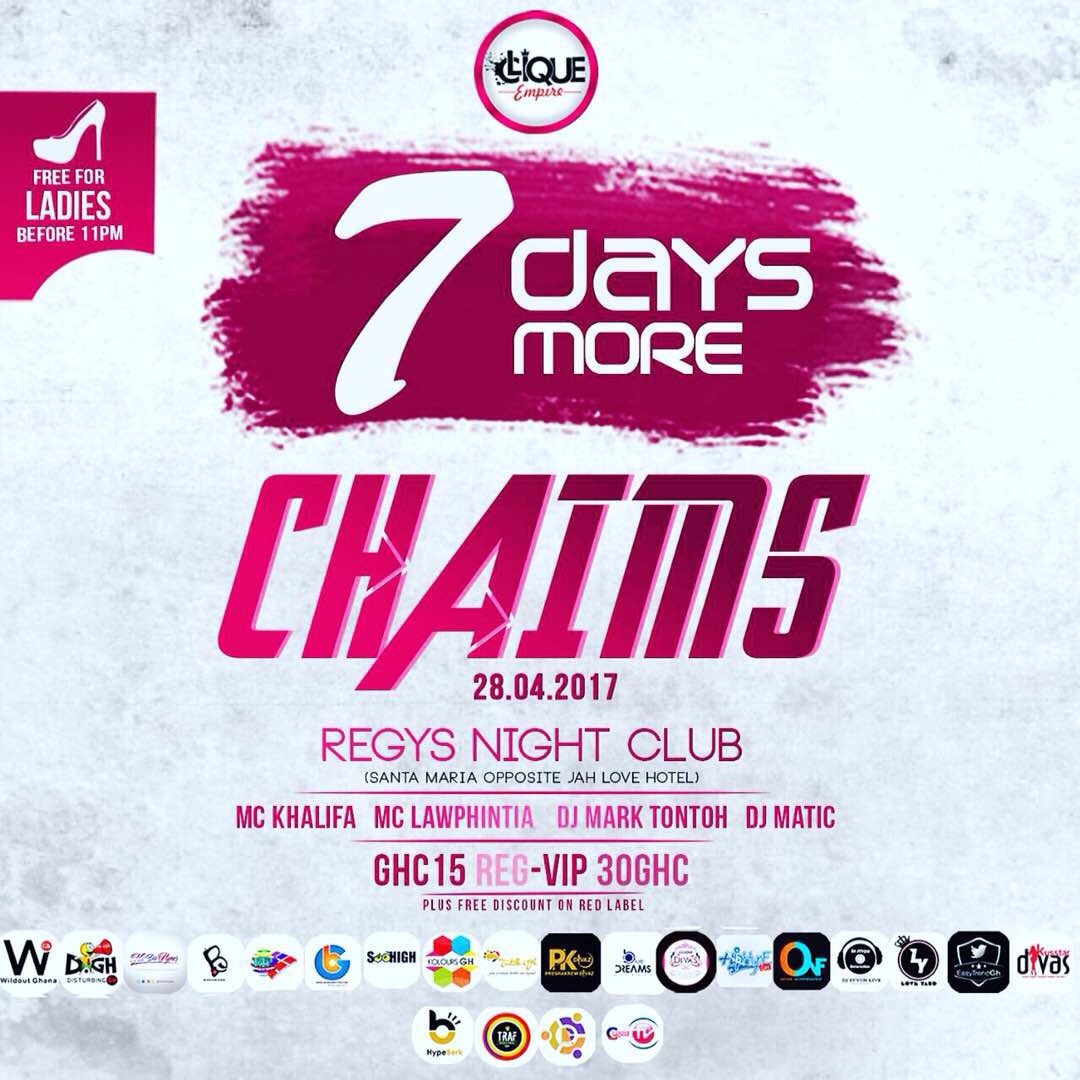 cliquedivas's tweet photo. It's all about chaims jux only 7days left for de world biggest party to drop in town can't wait 👌😊☺️chaims b3y3 d3😋 https://t.co/IY2p1TmAzj
