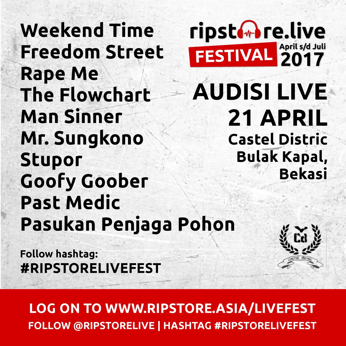 Malam ini, Sesi 1 Live Audisi Ripstore Live Festival #ripstorelivefest #ripstorelive