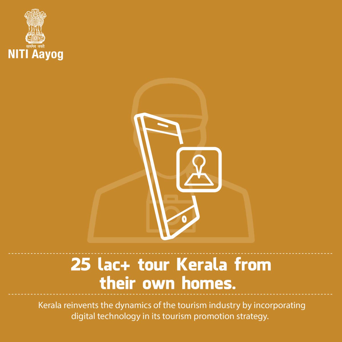 NITIAayog's tweet photo. Kerala reinvents the dynamics of Tourism by incorporating #Digital Technology in its tourism promotion strategy! https://t.co/aIvNaEA9Du