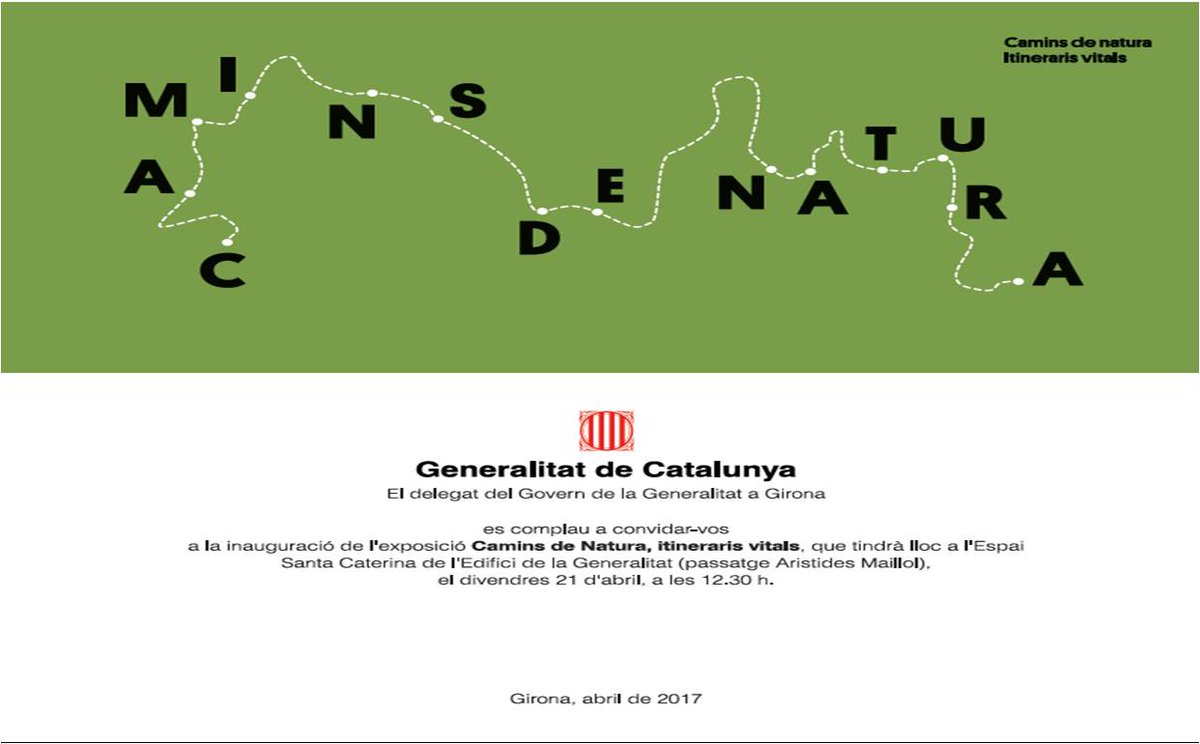 scea_cat's tweet photo. L'Espai Santa Caterina de Girona acull avui a les 12.30 la inauguració de l'exposició #CaminsdeNatura https://t.co/vhWjUQ5z85