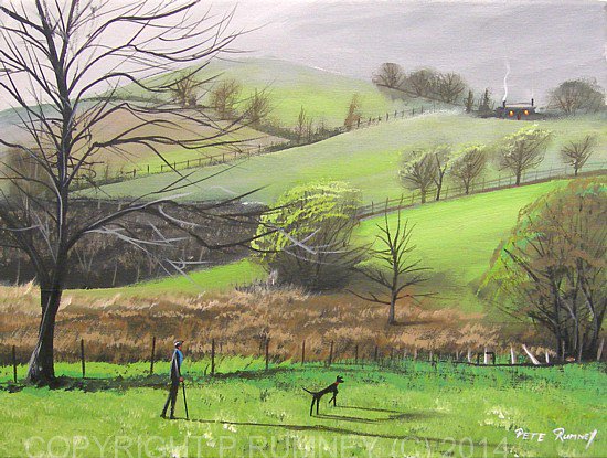 Pete_Rumney's tweet image. A very fresh green painting I did here  #Fieldsofgreen #perfectwalk