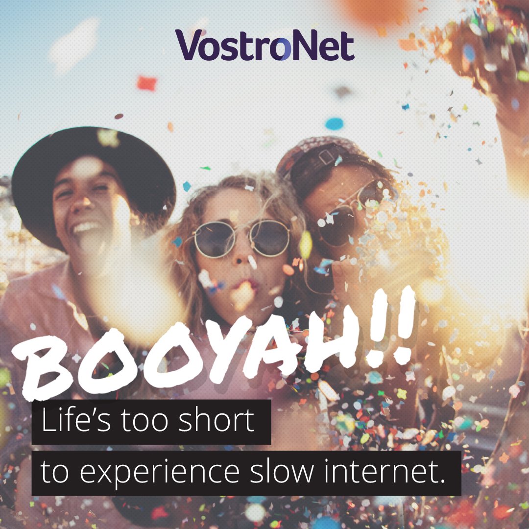 VostroNet's tweet photo. Because life's too short to experience slow internet! #vostronet #fastinternet #signupnow #booyah #ISP #party https://t.co/NOReDkWWOU