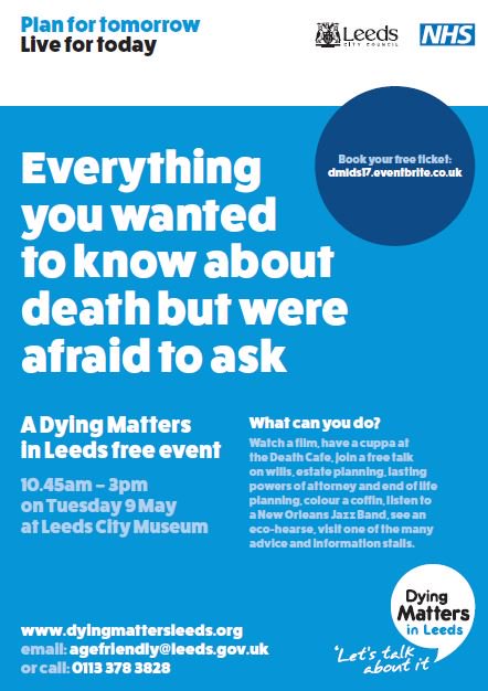 BetterLivesLDS's tweet photo. Talking about death won't make it happen but will make it easier for friends &amp; family #DyingMattersLDS17 https://t.co/m0HeH0yN4u