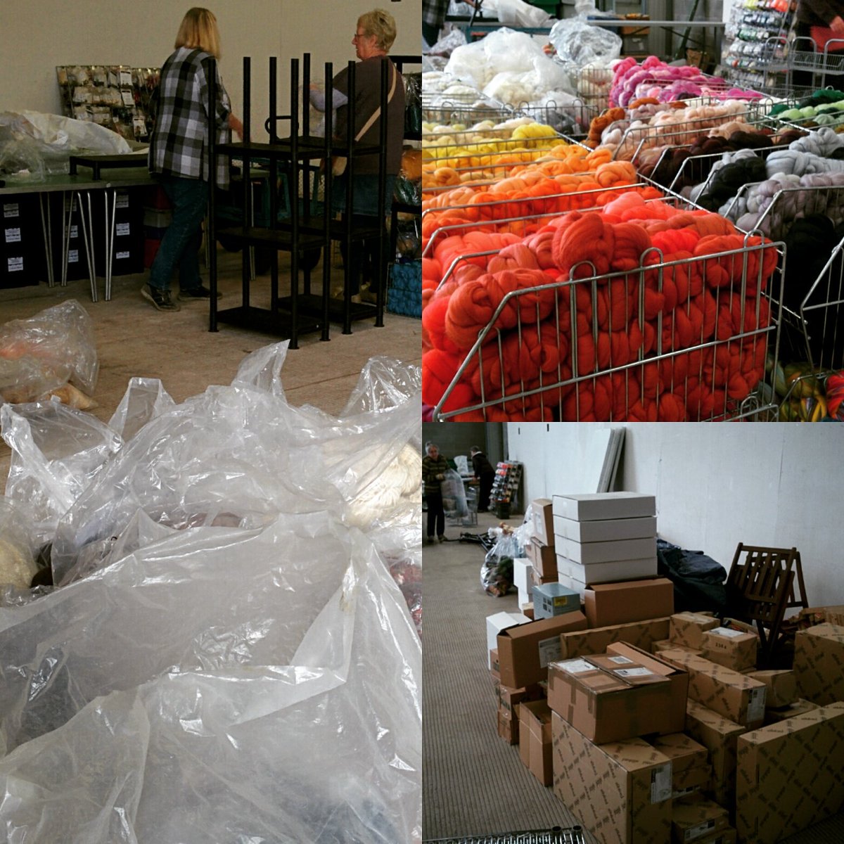 WinghamWool's tweet photo. Now we just have to make it all into the stall... Simple (!) #wonderwool #wonderwoolwales https://t.co/DxdGAhQPCh