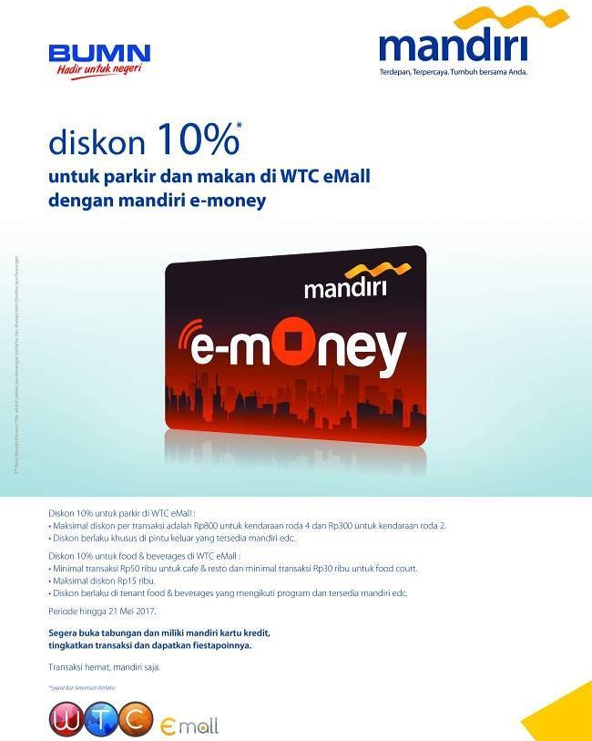 wtc_emall's tweet photo. Makan dan parkir sekarang di @wtc_emall sudah gak ribet lagi lho,, kok bisa?? Kan sudah bisa pakai e-money... Udah… https://t.co/sk9hcS7Cp0 https://t.co/bT5sVejAd8