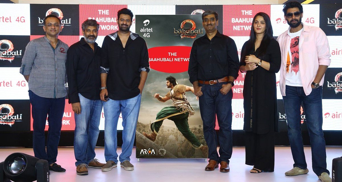 airtelindia's tweet photo. We're delighted to partner with the summer’s most awaited movie! Now enjoy #Baahubali2 special products and content — only on Airtel. https://t.co/saVkKkXKTF