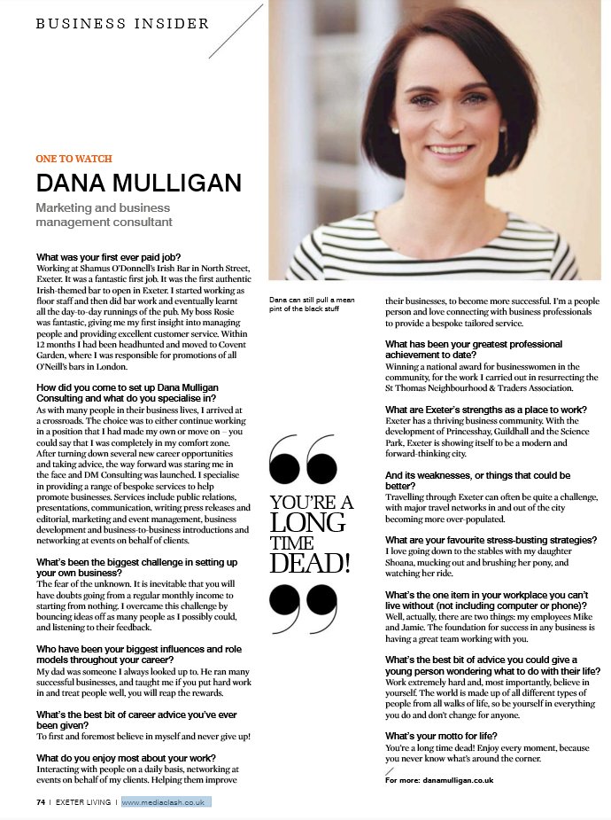 DanaMulligan1's tweet photo. I am very happy with the write up about Meeeee in @ExeterLiving @ExeterLivingAds #happy #greatmag https://t.co/YoW9B61eNA