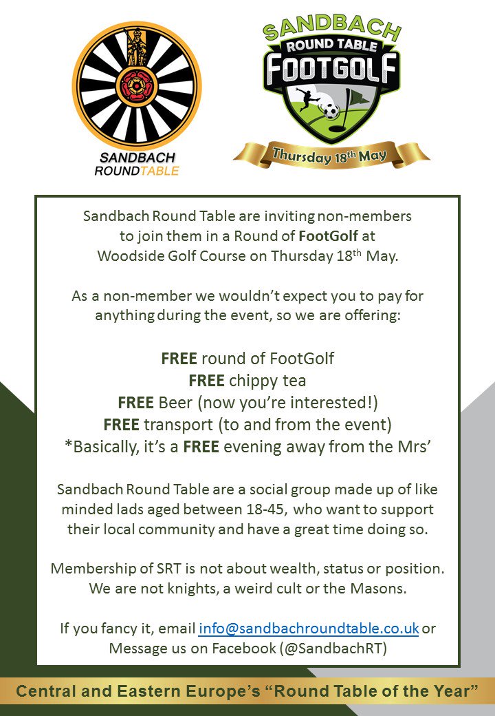 Sandbach Round Table Sandbachrt Twitter 0 Replies 1 Retweet Like