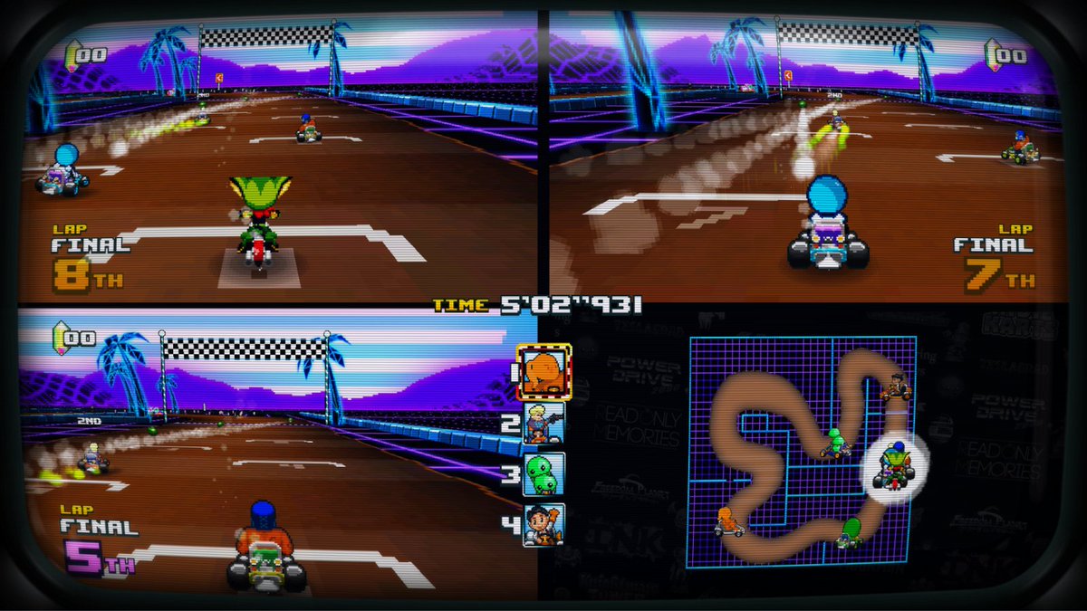 #SuperIndieKarts will be throwing more players into #Splitscreen GP in the coming weeks. Initial tests are awesome! #ScreenshotSaturday