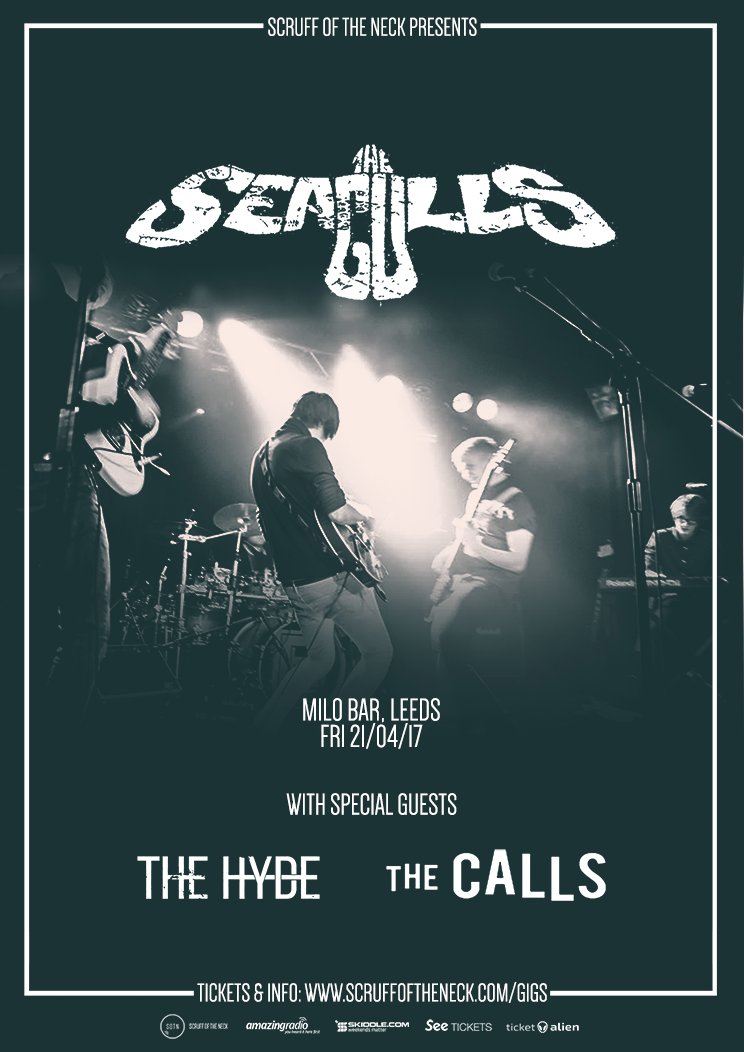 TONIGHT IN #LEEDS
<a href="/seagullsmusic/">The Seagulls</a>
<a href="/the_calls/">The Calls</a>
<a href="/thehydeuk/">THE HYDE</a>
at <a href="/MILOBARLEEDS/">MILO BAR</a>
ticketalien.co.uk 👽