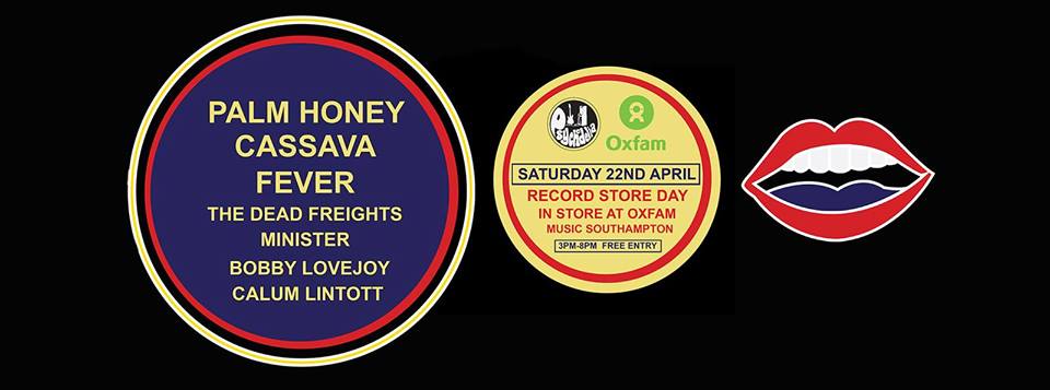 bradpsychedelia's tweet photo. // @PALMHONEYBAND / @cassavabandlive / @FEVERtheband / Plus Special Guests // Oxfam Music Store, Southampton // 22/04/17 // https://t.co/J3UWCLrUfi