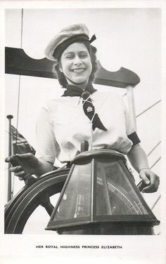 GaySailingUK's tweet photo. Happy 91st Birthday to Her Majesty The Queen. Patron of @RYA. Seen at helm with @Sea_Rangers at Dartmouth in 1944. @RoyalFamily #Queenat91 https://t.co/34NktpjIf3