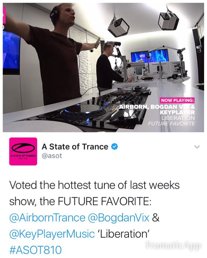 BogdanVix's tweet photo. #Liberation #ASOT810FF #ASOT809 #ASOT810 #ASOT is OUT NOW >> https://t.co/32IKByHL3c thanks again @arminvanbuuren @rubenderonde + @asot team https://t.co/1XFJzv2vph