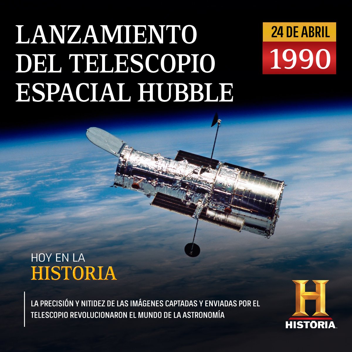 1990 Lanzamiento Del Telescopio Espacial Hubble Telescopio Hubble