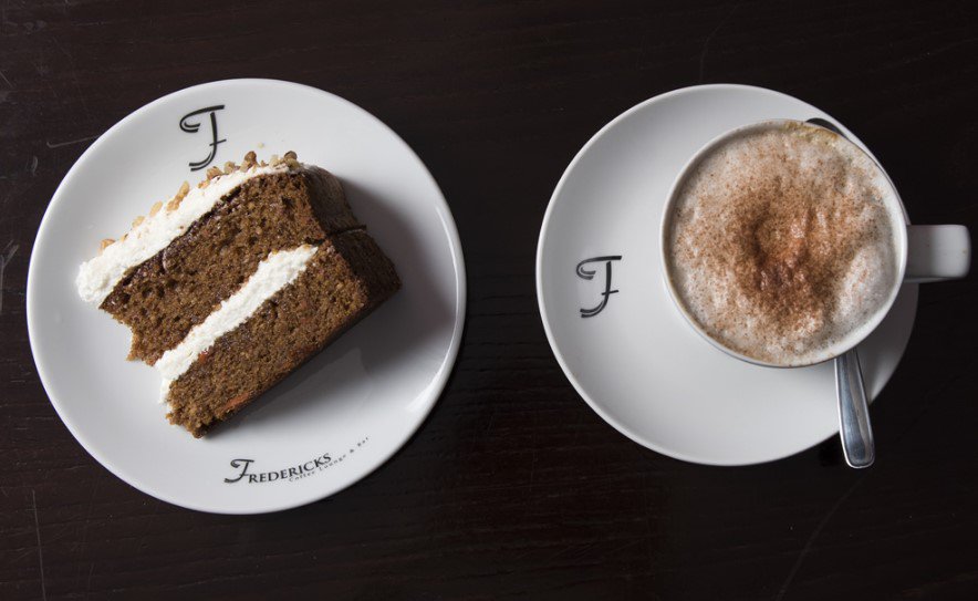It's National Tea Day! Whether you prefer tea or coffee, you can enjoy a hot drink and a slice of cake at Fredericks Bar!