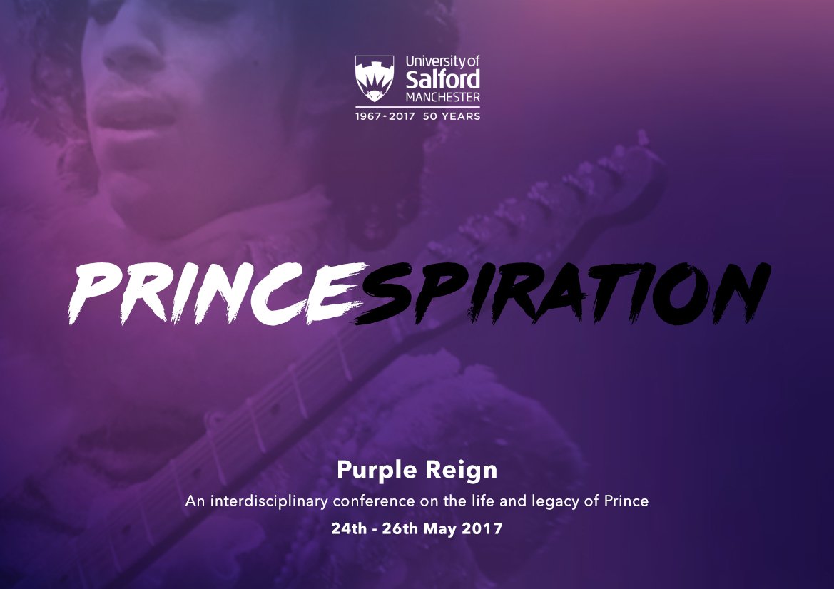 .@OneMinuteBriefs/@PurpleReignconf/@salforduni/@MTSUnews /@uosmediacity - Princespiration. #Prince #PurpleReign #Prince4Ever #advertising