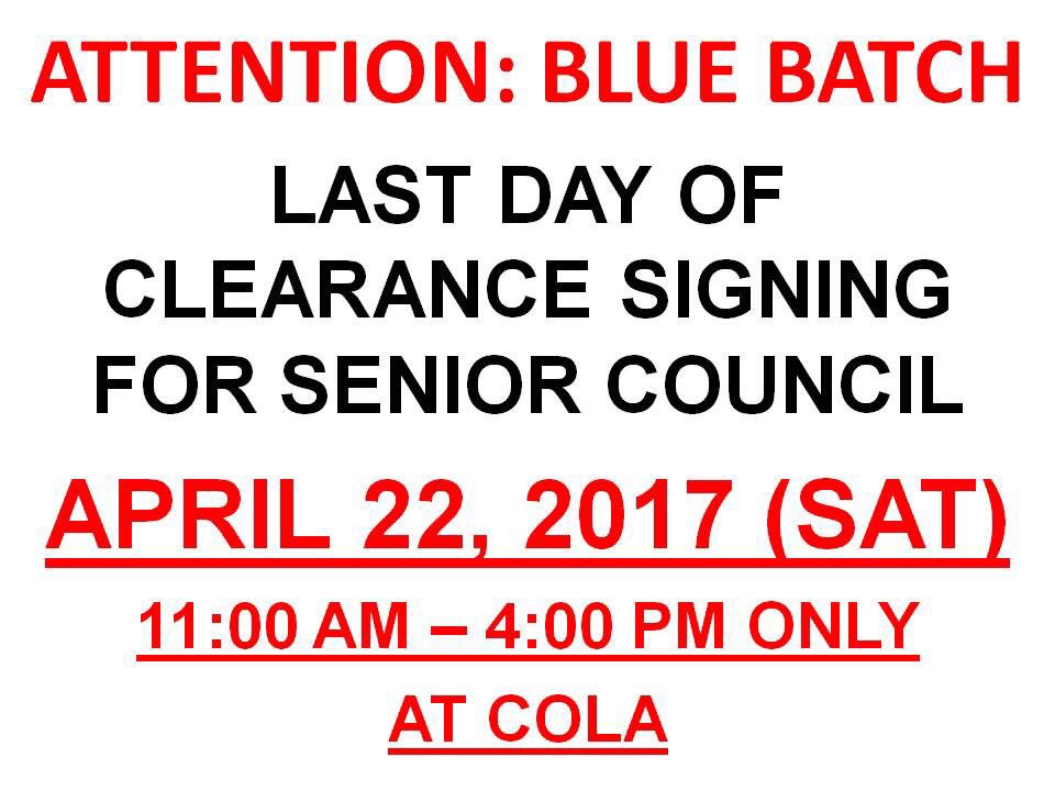 MCBlueBatch2017's tweet photo. Please read and understand ALL ANNOUNCEMENTS. Thank you! https://t.co/NCPzzgvCxT