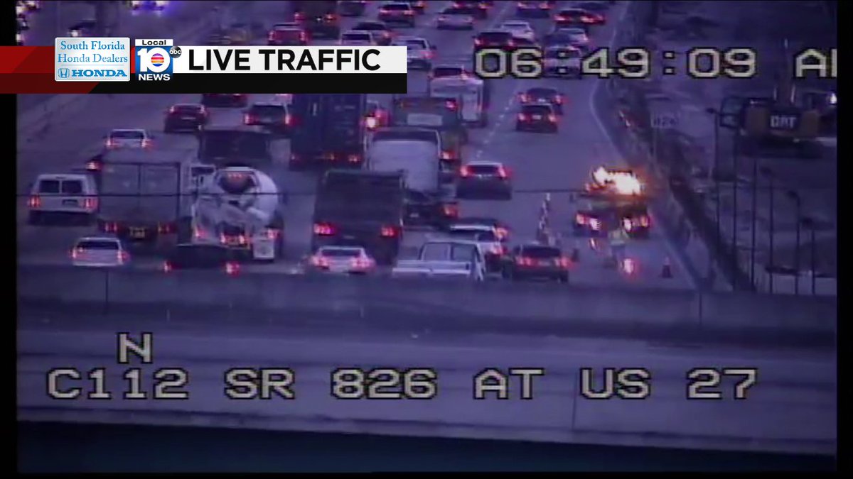 Crash on SR-826 NB at Okeechobee Rd #traffic https://t.co/Pkm8CfNm5N